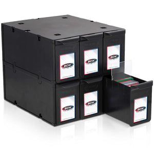 BCW 6 Drawer Graded Card Catalog - Black