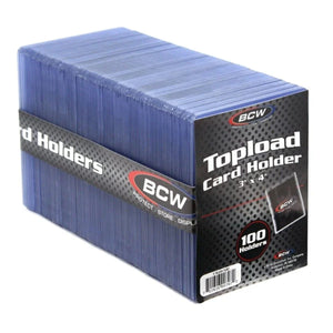 BCW 3x4 Topload Card Holders - Standard (100 CT. Pack)