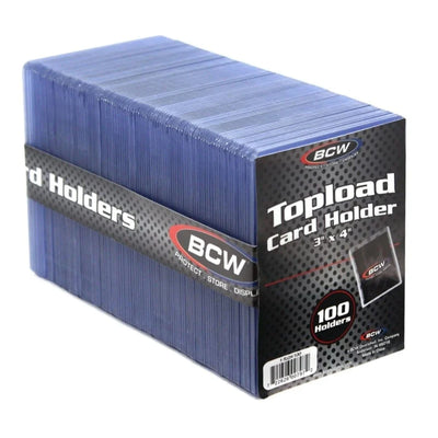 BCW 3x4 Topload Card Holders - Standard (100 CT. Pack)