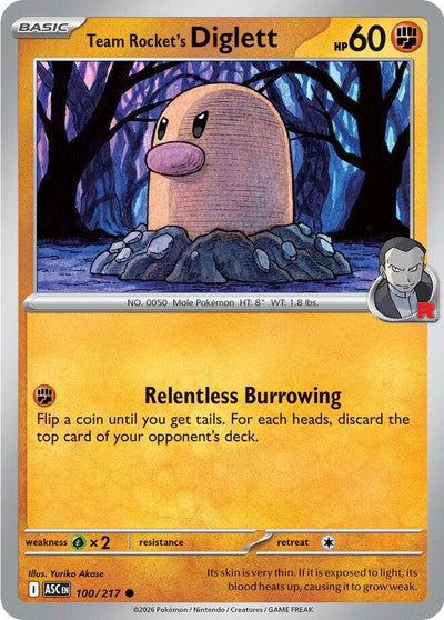 Team Rocket's Diglett [ASC - 100/217]