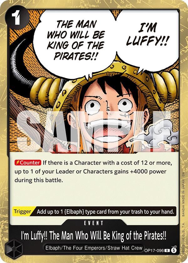 I'm Luffy!! The Man Who Will Be King of the Pirates!! [OP17 - OP17-096]