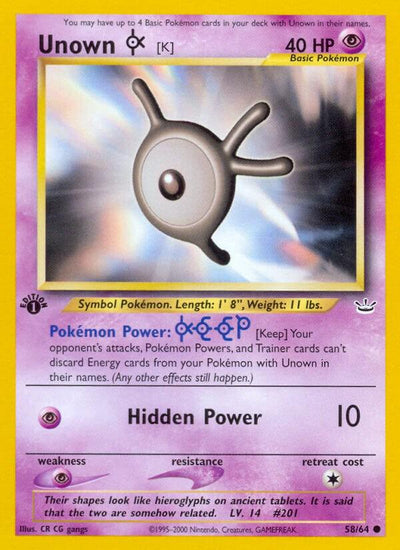 Unown [K] [N3 - 58/64]