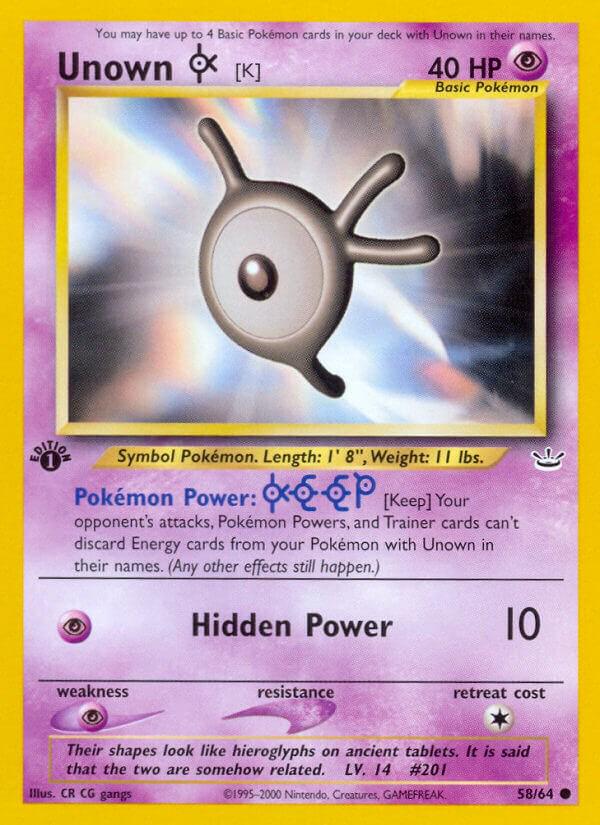 Unown [K] [N3 - 58/64]