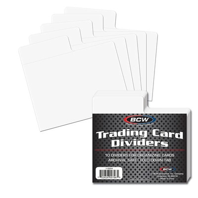BCW Trading Card Dividers - Horizontal 5x 10 CT Pack Bundle
