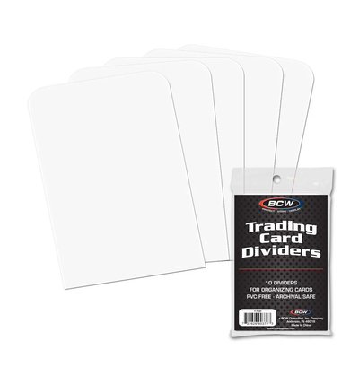 BCW Trading Card Dividers 5x 10 CT Pack Bundle